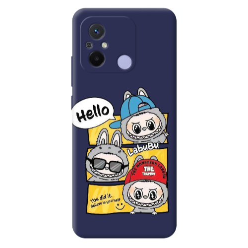 Xiaomi Redmi 12C Labubu3 Dark blue Colored Silicone TPU Θήκη