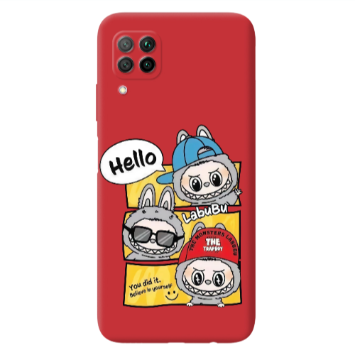 Huawei P40 Lite Labubu3 Red Colored Silicone TPU Θήκη