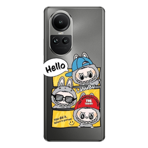 Oppo Reno10 5G Labubu3 Transparent Silicone TPU Θήκη