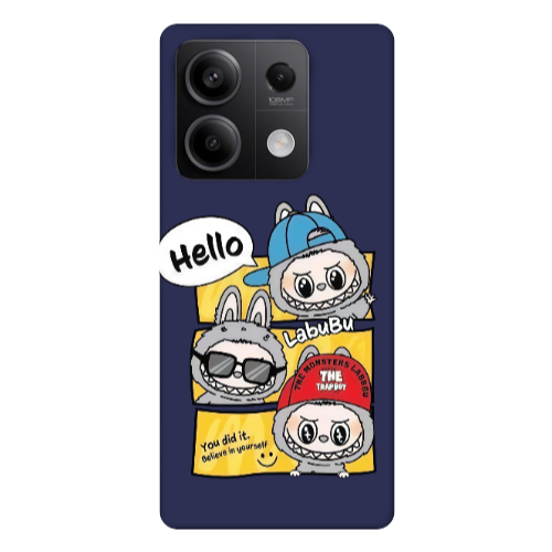 Xiaomi Redmi Note 13 5G Labubu3 Dark blue Colored Silicone TPU Θήκη