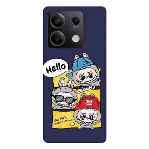 Xiaomi Redmi Note 13Pro 5G Labubu3 Dark blue Colored Silicone TPU Θήκη