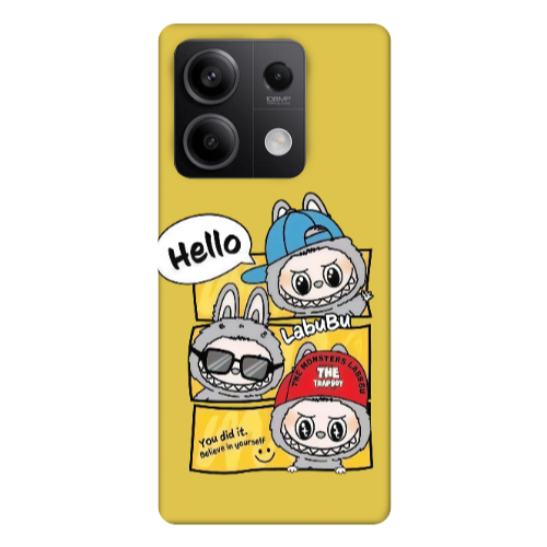Xiaomi Redmi Note 13Pro 5G Labubu3 Yellow Colored Silicone TPU Θήκη