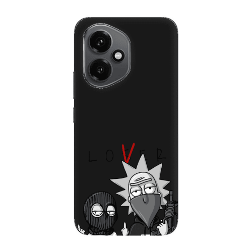 Honor Magic 400 Rick Loser Black Colored Silicone TPU Θήκη