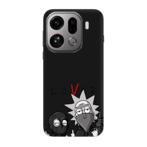 Oppo Find X9 Pro Rick Loser Black Colored Silicone TPU Θήκη