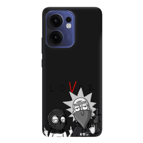 Oppo Reno 13 F Rick Loser Black Colored Silicone TPU Θήκη