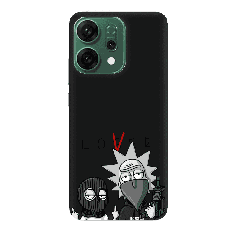 Oppo RENO 14 Rick Loser Black Colored Silicone TPU Θήκη