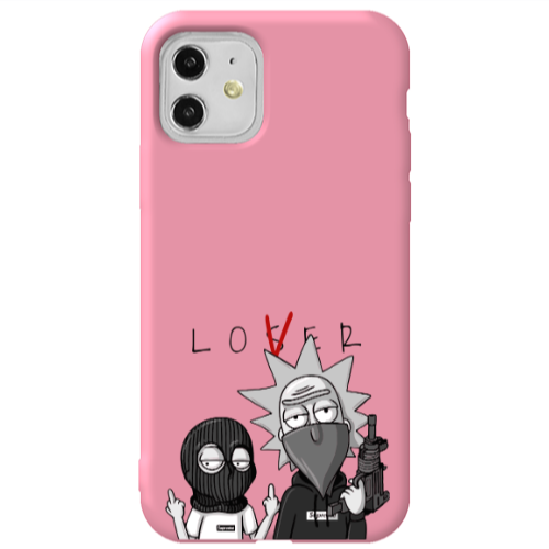 Apple iPhone 11  Rick Loser Pink Colored Silicone TPU Θήκη