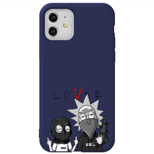 Apple iPhone 11  Rick Loser Dark blue Colored Silicone TPU Θήκη