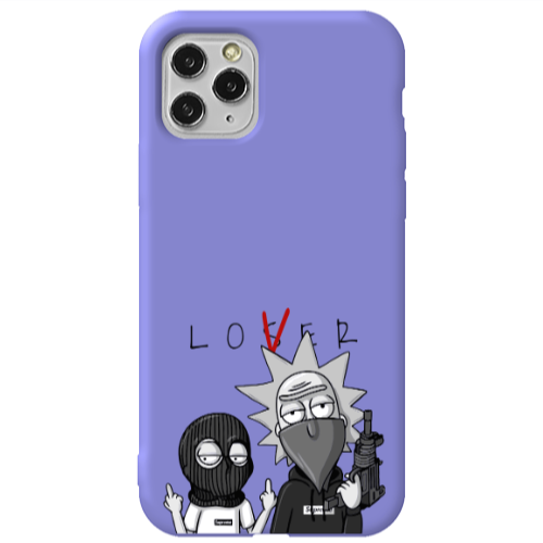 Apple iPhone 11 Pro Rick Loser Purple Colored Silicone TPU Θήκη