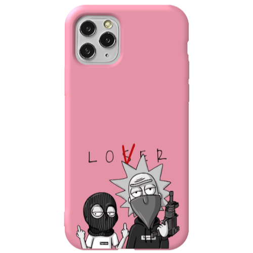 Apple iPhone 11 Pro Rick Loser Pink Colored Silicone TPU Θήκη