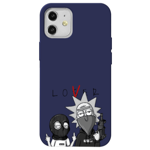 Apple iPhone 12 Rick Loser Dark blue Colored Silicone TPU Θήκη