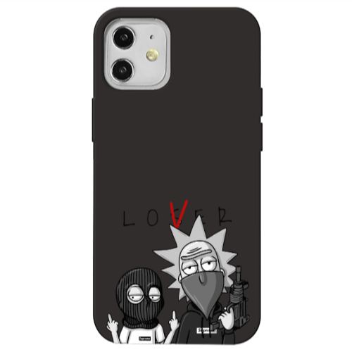 Apple iPhone 12 Rick Loser Black Colored Silicone TPU Θήκη