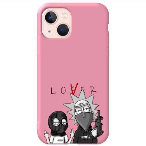 Apple iPhone 13 Rick Loser Pink Colored Silicone TPU Θήκη