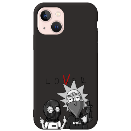 Apple iPhone 13 Rick Loser Black Colored Silicone TPU Θήκη