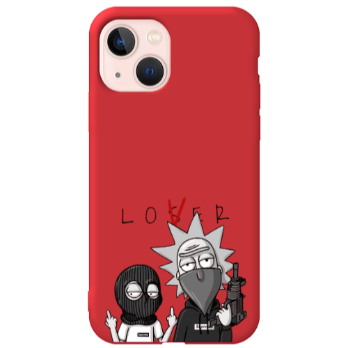 Apple iPhone 13 Rick Loser Red Colored Silicone TPU Θήκη