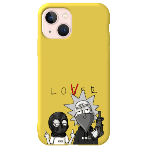Apple iPhone 13 Rick Loser Yellow Colored Silicone TPU Θήκη