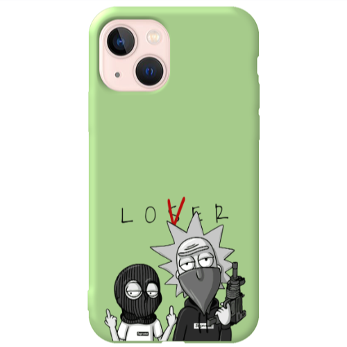 Apple iPhone 13 Rick Loser Light Green Colored Silicone TPU Θήκη