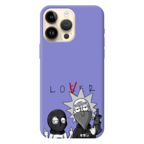Apple iPhone 13 Pro Max Rick Loser Purple Colored Silicone TPU Θήκη
