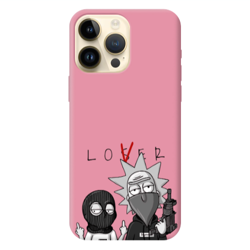 Apple iPhone 13 Pro Max Rick Loser Pink Colored Silicone TPU Θήκη