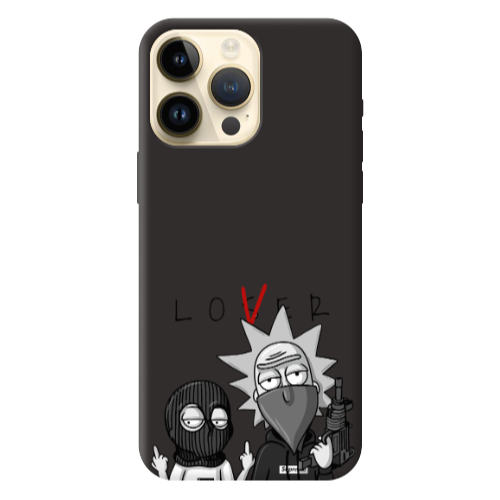 Apple iPhone 13 Pro Max Rick Loser Black Colored Silicone TPU Θήκη