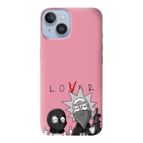 Apple iPhone 14  Rick Loser Pink Colored Silicone TPU Θήκη
