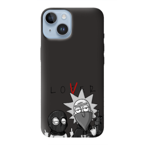Apple iPhone 14  Rick Loser Black Colored Silicone TPU Θήκη