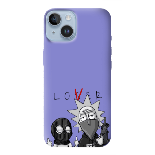 Apple iPhone 14 Plus Rick Loser Purple Colored Silicone TPU Θήκη