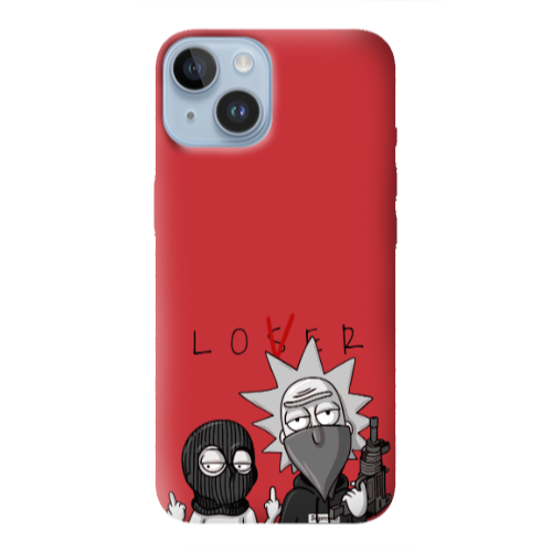 Apple iPhone 14 Plus Rick Loser Red Colored Silicone TPU Θήκη