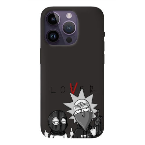 Apple iPhone 14 Pro  Rick Loser Black Colored Silicone TPU Θήκη