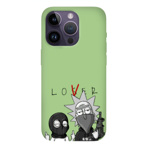 Apple iPhone 14 Pro Max Rick Loser Light Green Colored Silicone TPU Θήκη