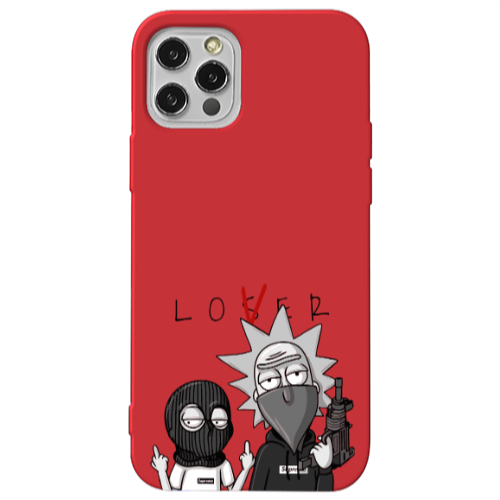 Apple iPhone 12 Pro Max Rick Loser Red Colored Silicone TPU Θήκη