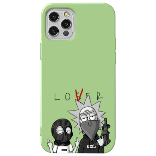 Apple iPhone 12 Pro Max Rick Loser Light Green Colored Silicone TPU Θήκη
