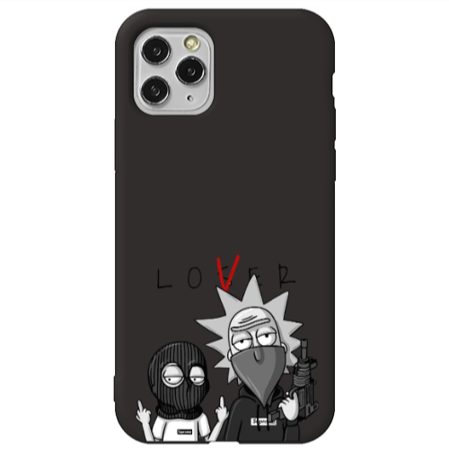 Apple iPhone 11 Pro Max Rick Loser Black Colored Silicone TPU Θήκη