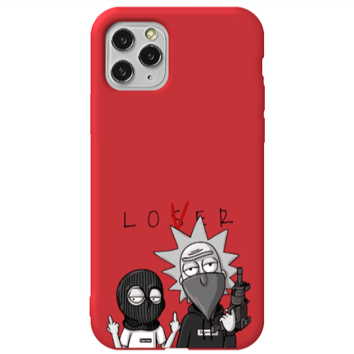 Apple iPhone 11 Pro Max Rick Loser Red Colored Silicone TPU Θήκη