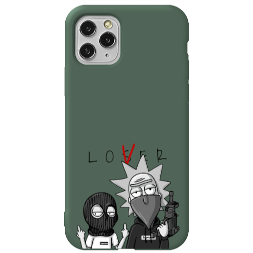Apple iPhone 11 Pro Max Rick Loser Dark Green Colored Silicone TPU Θήκη