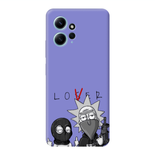 Xiaomi Redmi Note 12 4G Rick Loser Purple Colored Silicone TPU Θήκη