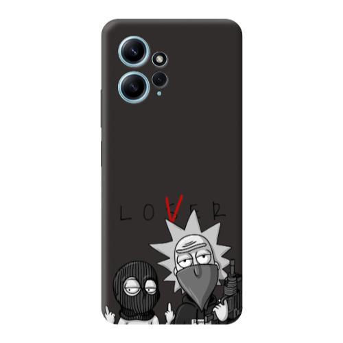 Xiaomi Redmi Note 12 4G Rick Loser Black Colored Silicone TPU Θήκη