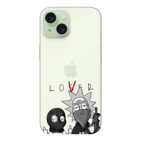 Apple iPhone 15 Plus Rick Loser Transparent Silicone TPU Θήκη