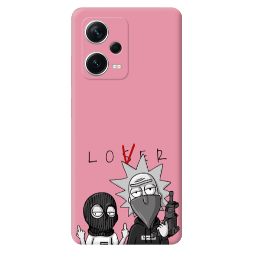 Xiaomi Poco X5 Rick Loser Pink Colored Silicone TPU Θήκη