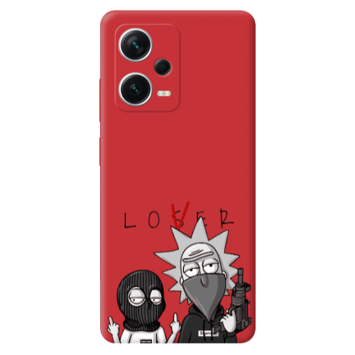Xiaomi Poco X5 Rick Loser Red Colored Silicone TPU Θήκη