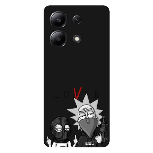 Xiaomi Redmi Note 13 4G Rick Loser Black Colored Silicone TPU Θήκη