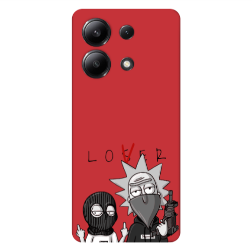 Xiaomi Redmi Note 13 4G Rick Loser Red Colored Silicone TPU Θήκη