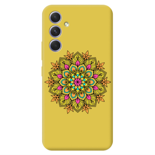 Samsung A36 Mandala D6 Yellow Colored Silicone TPU Θήκη