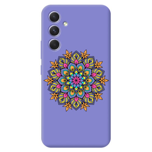Samsung A56 Mandala D6 Purple Colored Silicone TPU Θήκη