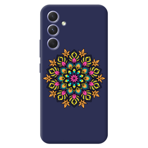 Samsung A56 Mandala D6 Dark blue Colored Silicone TPU Θήκη