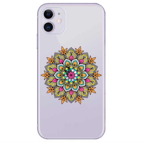 Apple iPhone 11  Mandala D6 Transparent Silicone TPU Θήκη