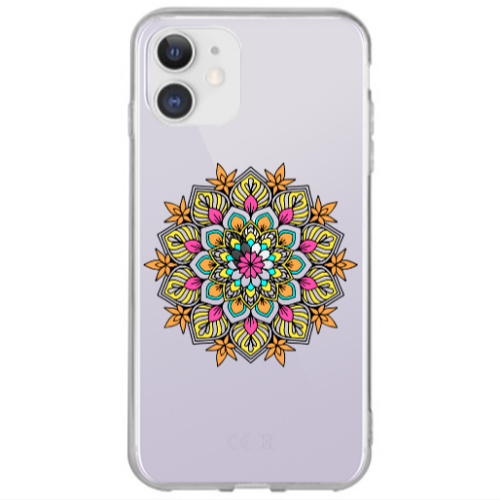 Apple iPhone 12 Mandala D6 Transparent Silicone TPU Θήκη
