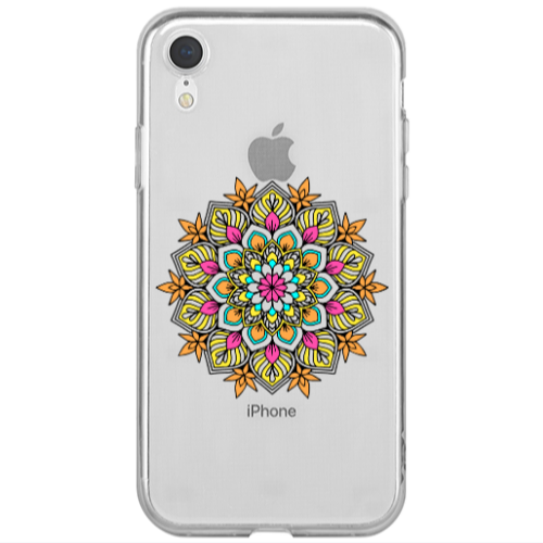 Apple iPhone Xr Mandala D6 Transparent Silicone TPU Θήκη