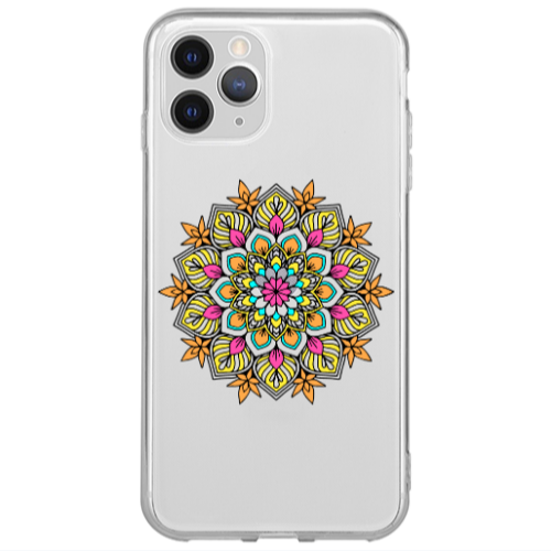 Apple iPhone 13 Pro Max Mandala D6 Transparent Silicone TPU Θήκη
