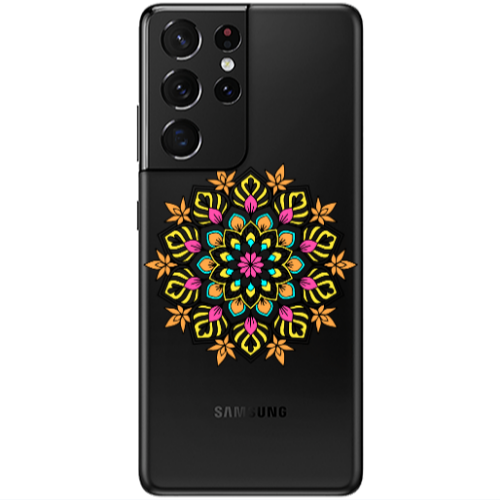 Samsung S21 Ultra Mandala D6 Transparent Silicone TPU Θήκη